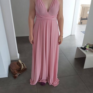 Vestido noche rosa, vestido largo rosa, vestido fiesta, vestido ...