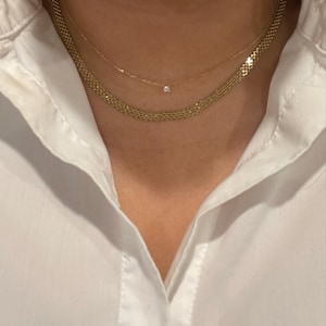 14k Gold Diamond Solitaire Necklace: Dainty Bridal Jewelry UK