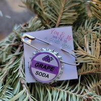Grape Soda Bottle Cap Safety Pin up Pin Ellie Pin Grape Soda Pin Bottle ...