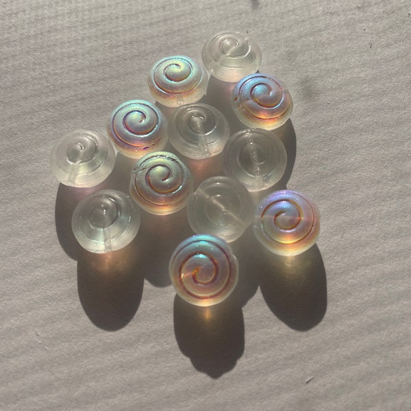 13mm Snail Shell Bead Czech Glass Beads Various Colors Qty 24 - Etsy
