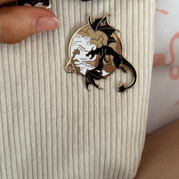 Fourth Wing Pins Officially Licensed Dragon Bookish Gold Enamel Lapel