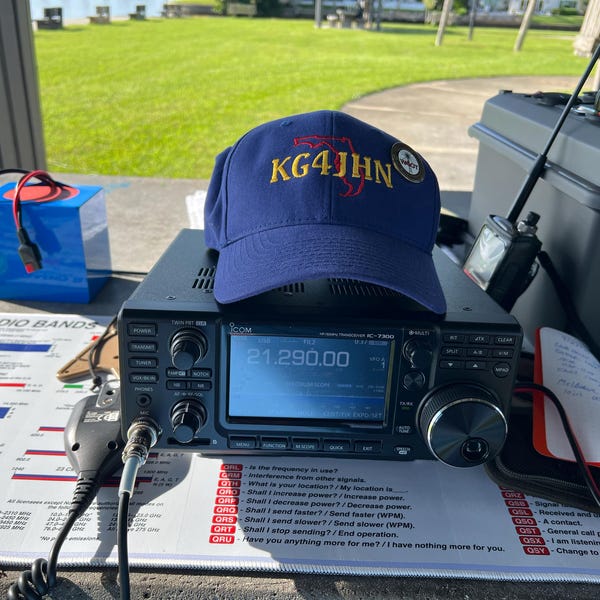 Embroidered Call Sign and Name Amateur Radio Operator Patriotic Hat ...