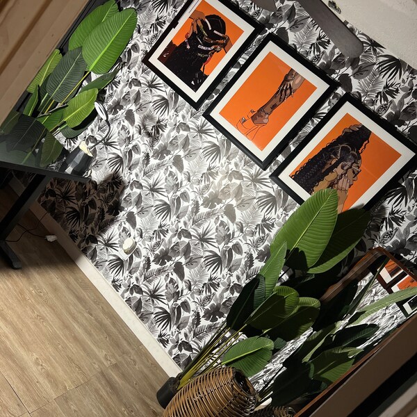 black-girl-afro-hair-set-of-4-natural-hair-art-afro-girl-art-hot