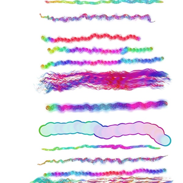 RAINBOW Brushes Procreate iPad Lettering Note Taking 3D Rainbow Script ...