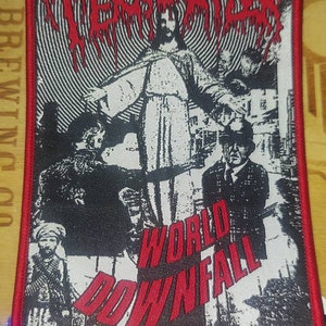 【値下げ不可】古着 90s Terrorizer World Downfall TERRORIZER World Downfall Woven Patch Heavy Metal Death