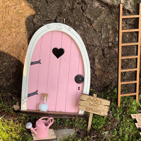 Fairy Door 'bella' in Pink | Pink Fairy Door | Outdoor Decor | Fairy ...