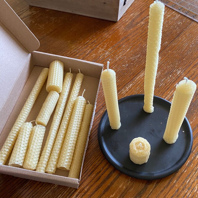 Taper Candle Making Kit 12 Candles Beeswax Candle Making Etsy