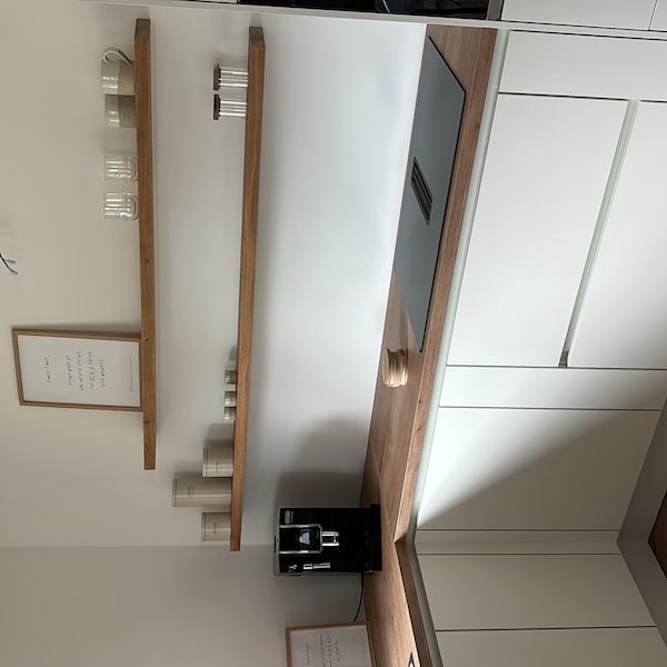 Schwebendes Wandregal Aus Altholz-Eiche - Handgefertigt 50cm RETIMBER