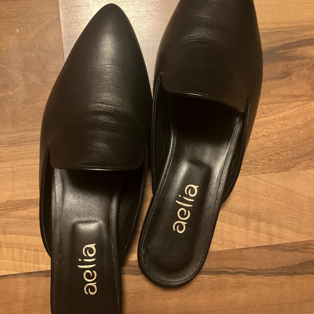 Black Leather Mules, Handmade Slides Black Open Heel Women Shoes