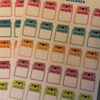 25 Cute Work Reminder Planner Stickers - Etsy