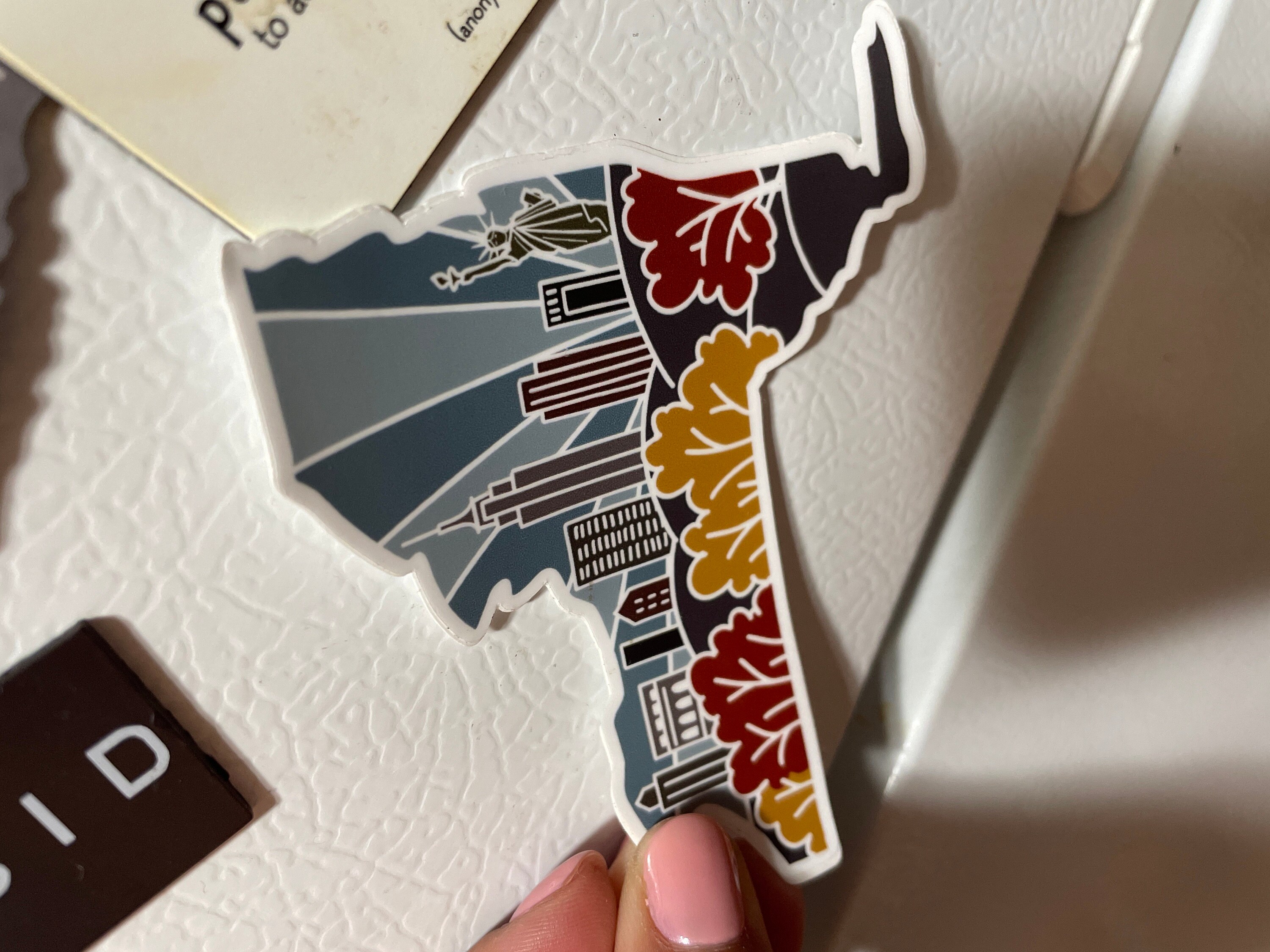 New York Car Magnet | Weatherproof State Magnet | Outdoorsy Magnet | Locker Magnet | Fridge Magnet | Waterproof Magnet | 3&quot;