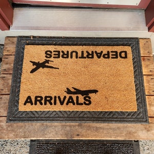 Arrivals & Departures Doormat Funny Doormat Airplane Mat - Etsy