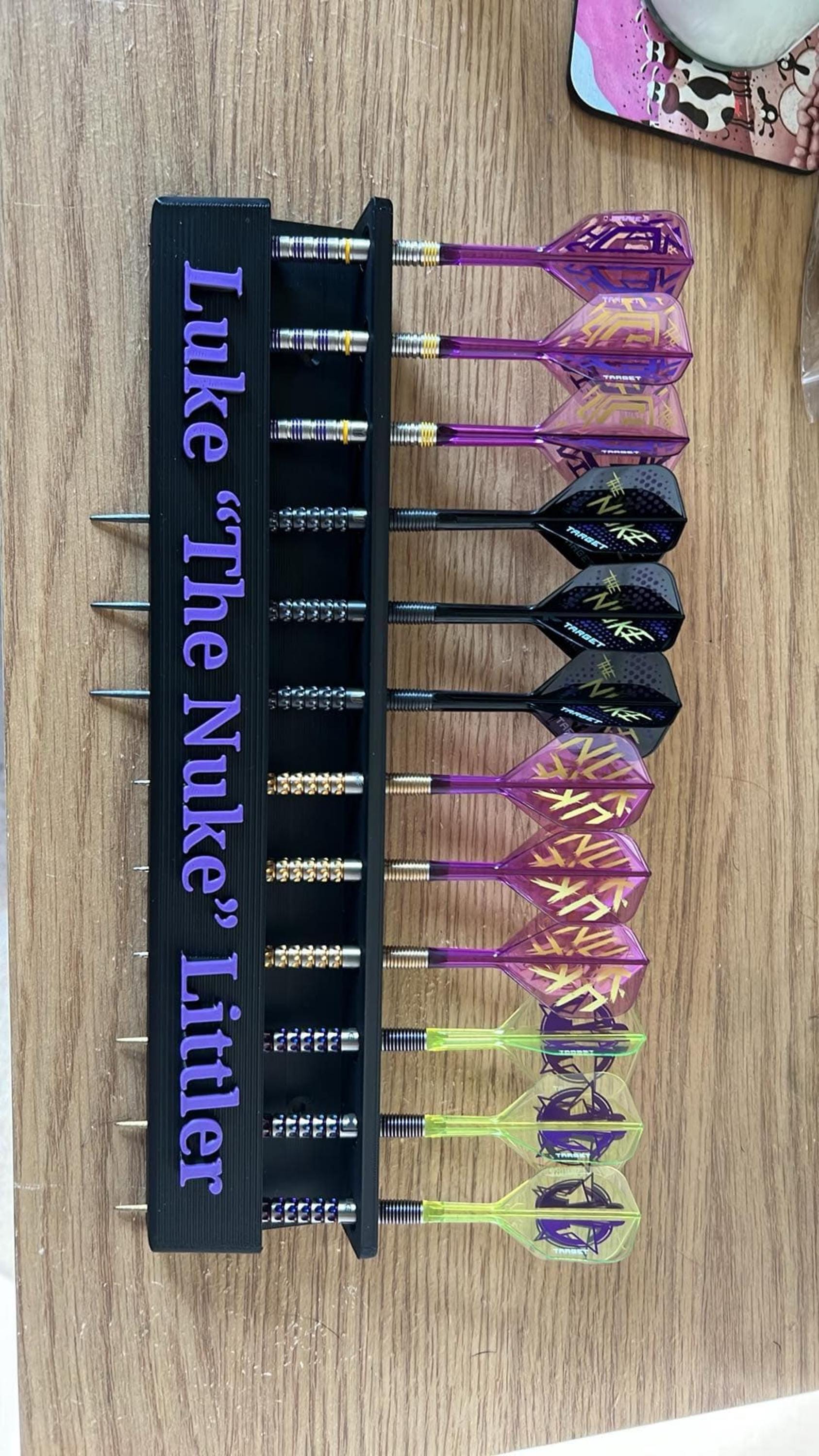 Personalised 12 Dart holder | Wall mounted darts display stand | For 12 darts | Gift for darts player | Gift idea for him | Arrow mount |