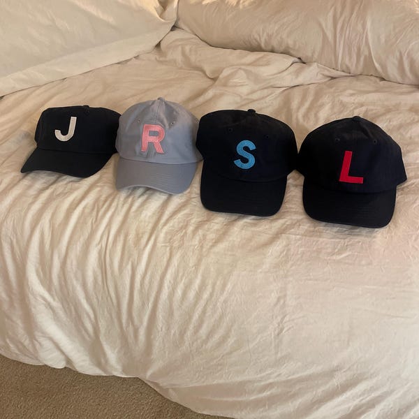 TODDLER Initial Monogram Baseball Cap - Custom Color Hat and Embroidery ...