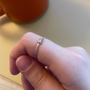 thin gold band, fidget ring, worry beads ring, anxiety ring, spinner rings for women, mindfulness, stackable rings, rings for kids