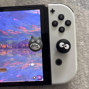 Totoro Susuwatari Switch Thumb Grips – Ghibli Joycon Caps - Gift