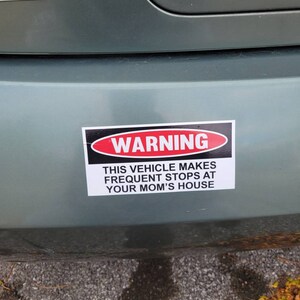 Bumper Sticker Funny Warning Sticker This Vehicle Makes - Etsy