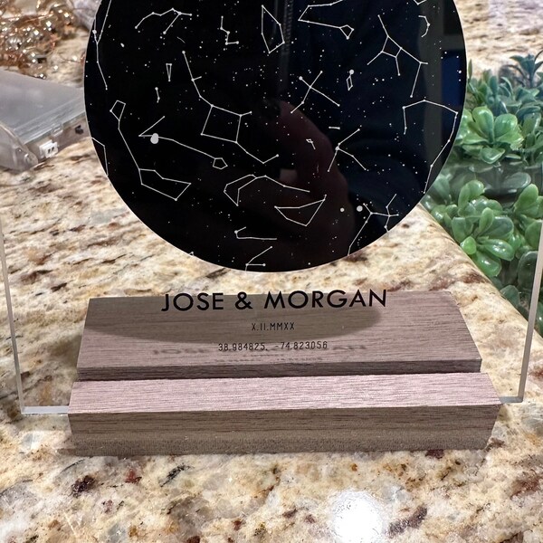 Custom Star Chart, Star Map by Date, Personalized Acrylic Star Map With