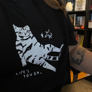 Orange Cat T-shirt Hand Screen Printed Illustration of a Cat - Etsy