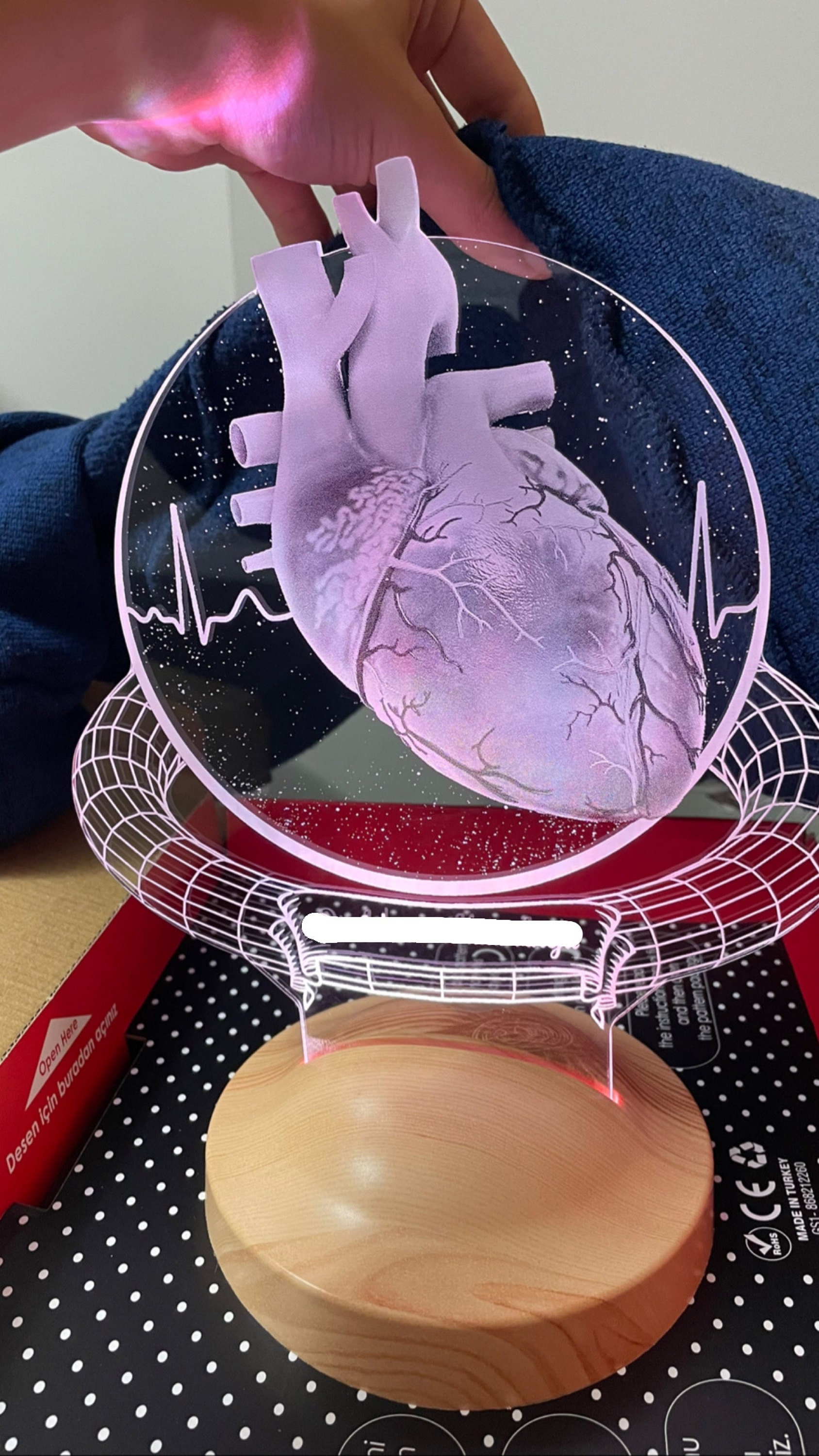 Heart Surgeon Personalized 3D Lamp, Cardiologist Gift, Heart Specialist Unique Doctor Gift,Customized Gifts for Heart Doctor,Cardio thoracic