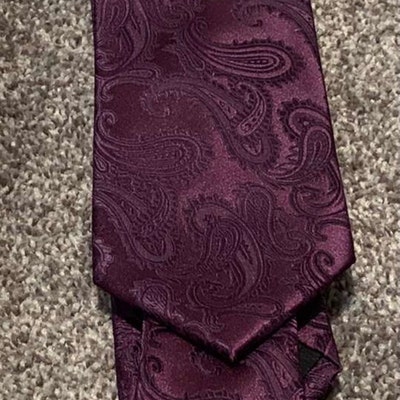 Mens Tie. Eggplant Purple Paisley Silk Mens Tie - Etsy