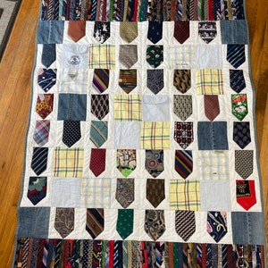 Necktie Quilt Pattern for Quilted Wall Hanging. Memory Quilt ...