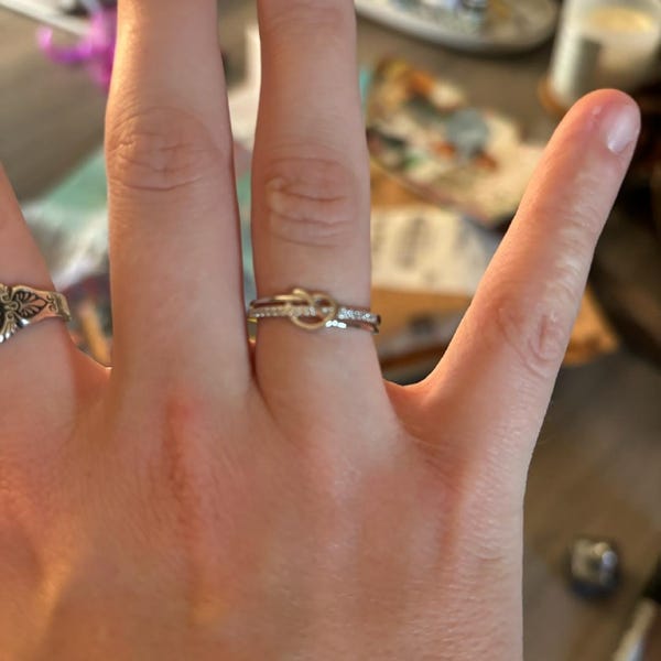 To My Bestie True Friendship Double Band Knot Ring Wear It as A ...