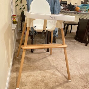 Baby Feet Adjustable Bamboo High Chair Footrest Universal Fit