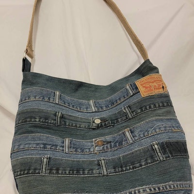 Sewing E-pattern, DIY Denim Purse Pattern, Slouchy Shoulder Bag to Make ...