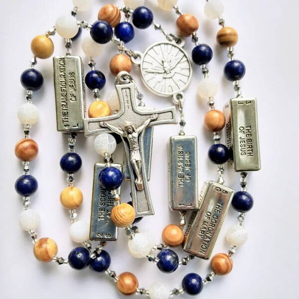 Gifts of the Holy Spirit Confirmation Rosary Set / Silver Crucifix ...