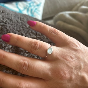 Customer photo from Amy, Rainbow Moonstone Ring in for Women, June Birthstone