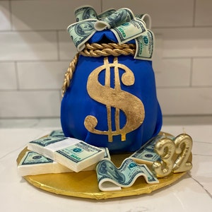 Edible 100 Dollar Bill Cake Toppers, Cupcake Toppers, Rice Krispies ...