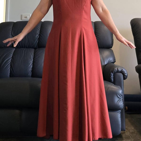 Bodycon Mermaid Dress Sewing Pattern Midi Length Sleeveless Dress