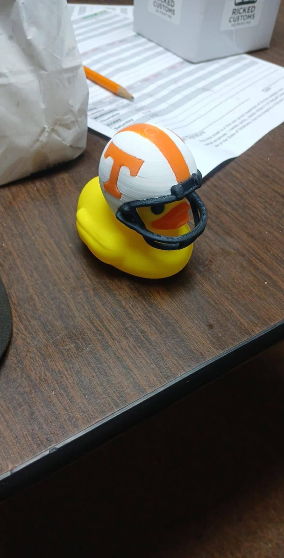 Tennessee Vols Football Jeep Duck – 3D Printed | UT Knoxville Collectible | Ducking Jeeps Accessory | Game Day Spirit Duck