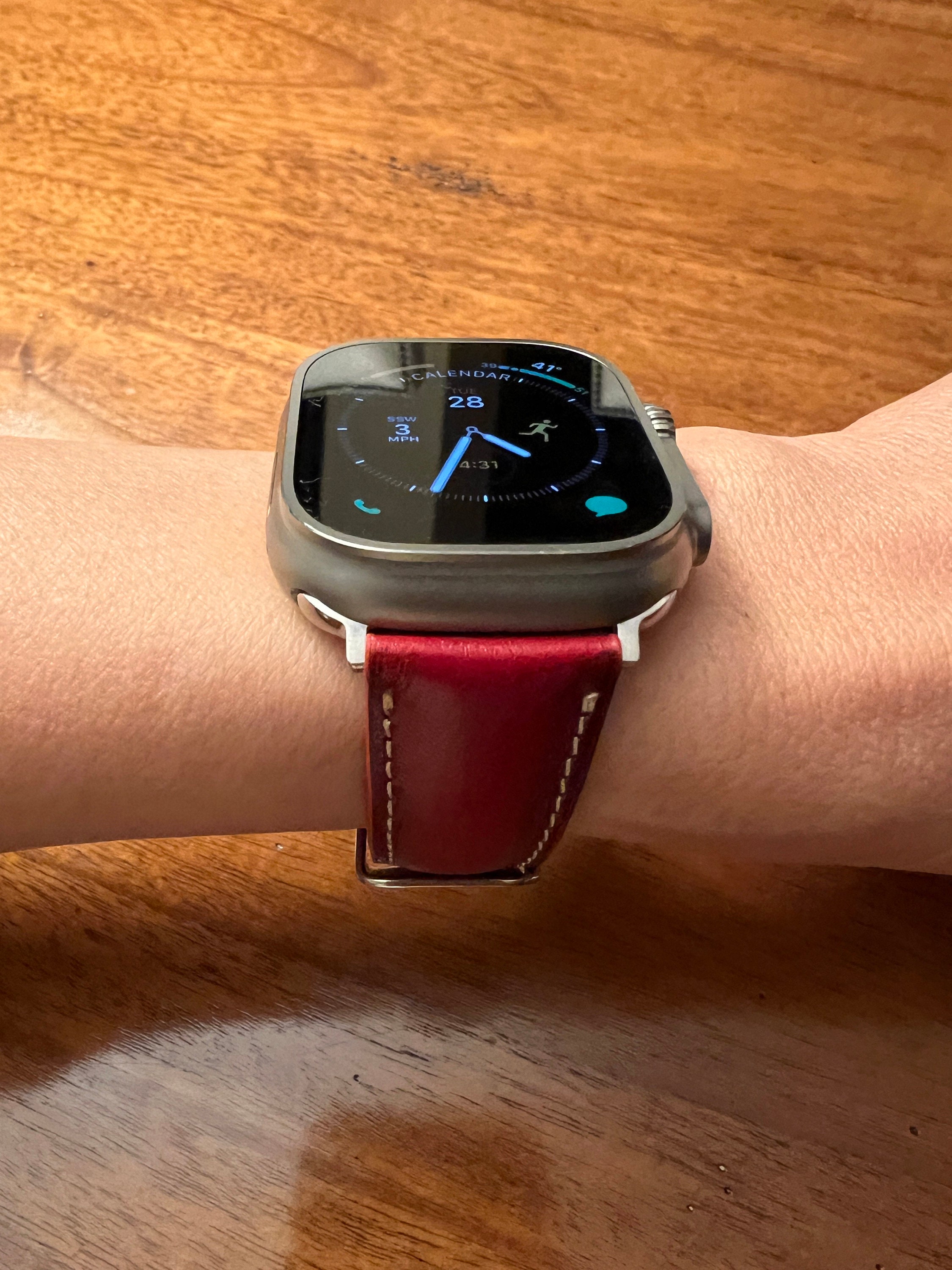 Custom Leather Watch Band, Apple Watch Band 38, 40, 41, 42, 44, 45, 49 mm. Handmade Samsung Galaxy, Pixel, Fossil, Fitbit iWatch Strap