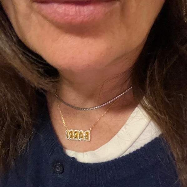 Adeline Pave Outline Clover Necklace main image 1