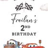 Editable Racing Party Signs Bundle, First Lap Around the Track Fast One ...