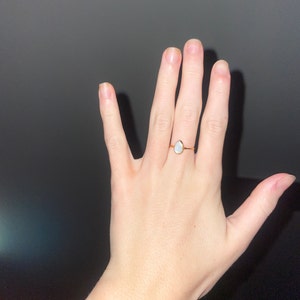 Customer photo from Macie, Rain Drop Moonstone Ring in Yellow Gold