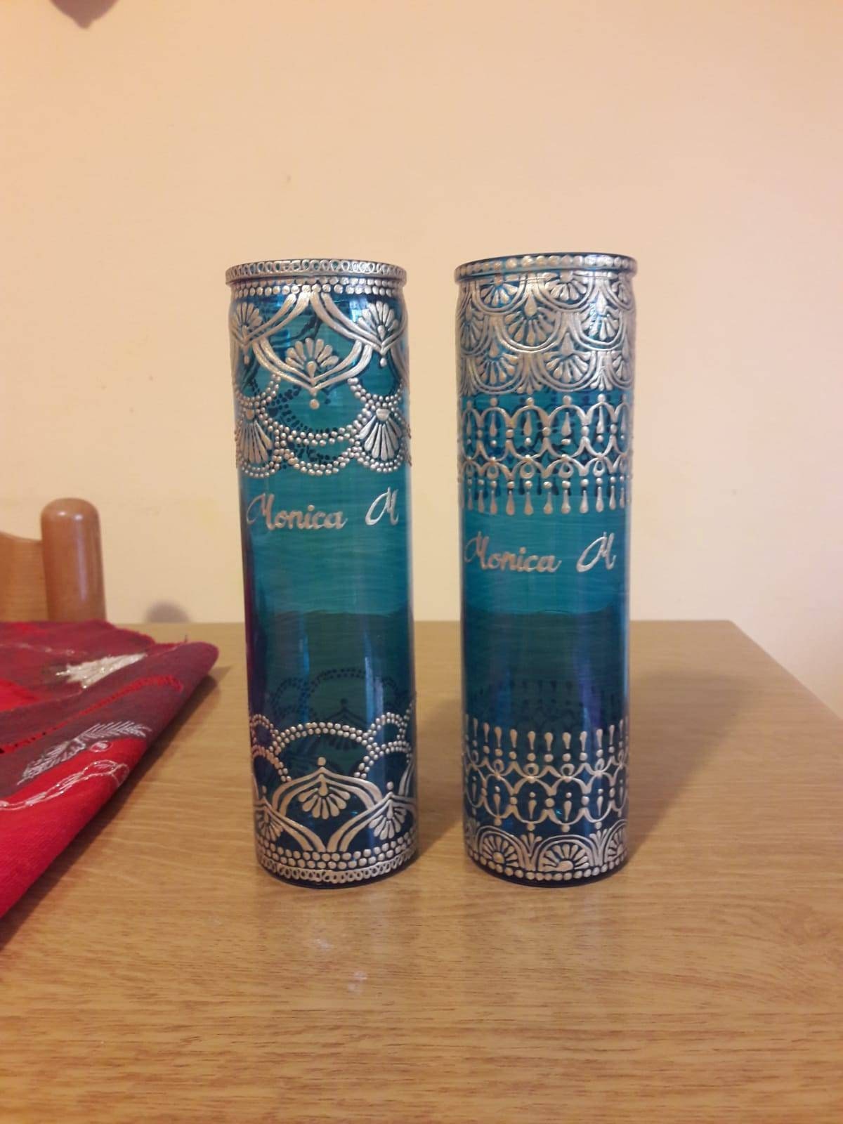 Henna Bud Vase Set Moroccan Decor Bohemian Glass Vase Best Etsy