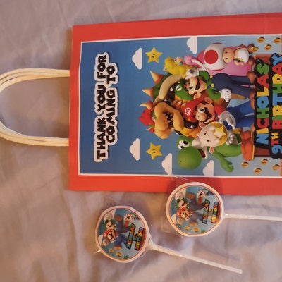 Labels Mario Bros Party Pack Chip Bag Favor Bag Juice Water Bottle ...