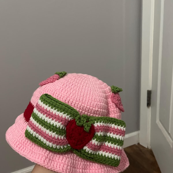 Strawberry Shortcake Crochet Hat