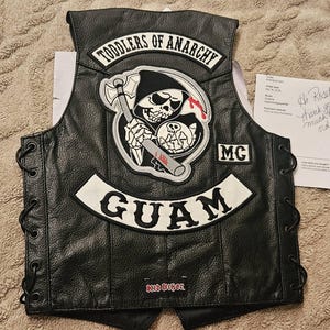 TODDLERS OF ANARCHY レザーベストとパッチセット、サンズ・オブ