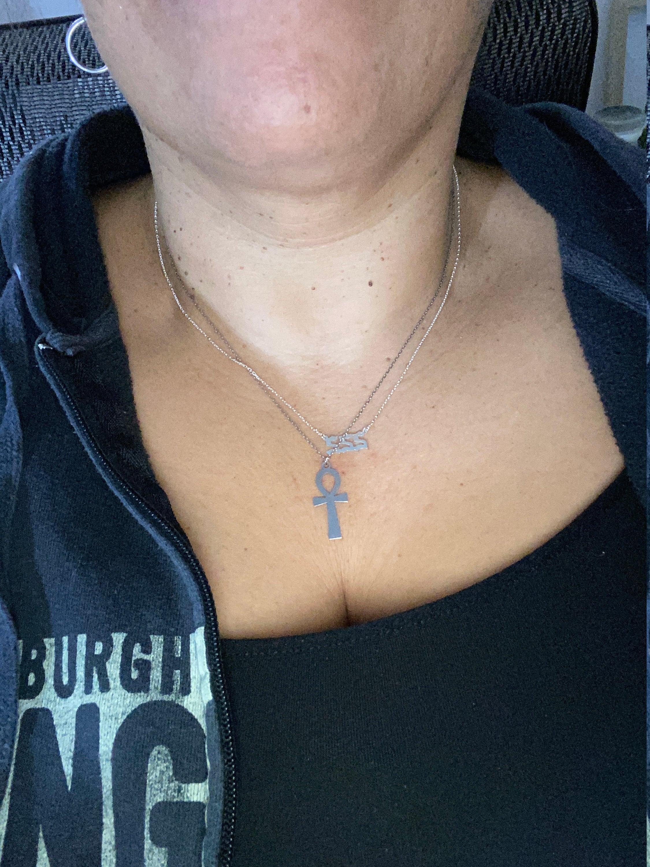 Gold Ankh Necklace,925 Silver Ankh Necklace,Adinkra Ankh Pendant,Antique Egypt Jewelry, Handmade Jewelry,Gifts for Her, Ankh Pendant