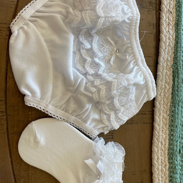 CHICTRY Bimba Bloomer Con Balze Bimbina Mutandine Carine Tinta Unita Pantaloncini Casual Con Bowknot Slip In Cotone Copripannolino Neonate Tipo A 12-18 Mesi - 3