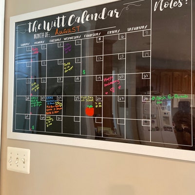 Reusable Dry Erase Family Wall Calendar Printable DIY Printing Only - Etsy