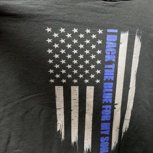 Custom Thin Blue Line American Flag Shirt Police Officer | Etsy