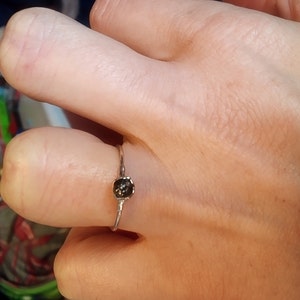 Customer photo from Kassy, Raw Black Diamond Ring in Sterling Silver