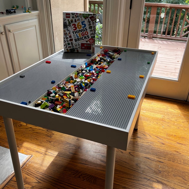 Building Bricks Lego Table For Big Kids Sluban Bricks In Table