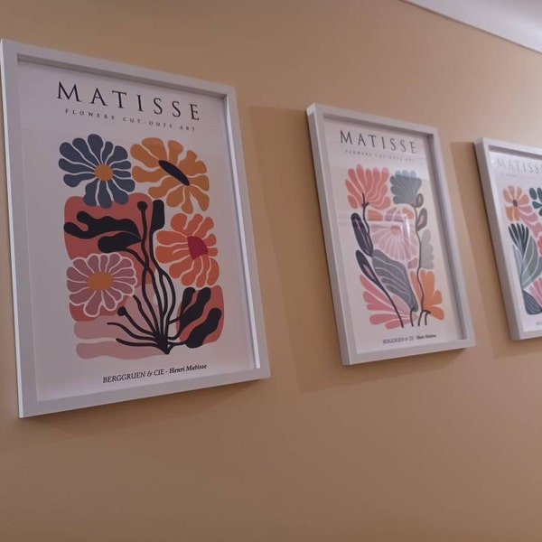 Set of 3 Matisse Flower Market Prints, Boho Flower Art, Bedroom Wall ...