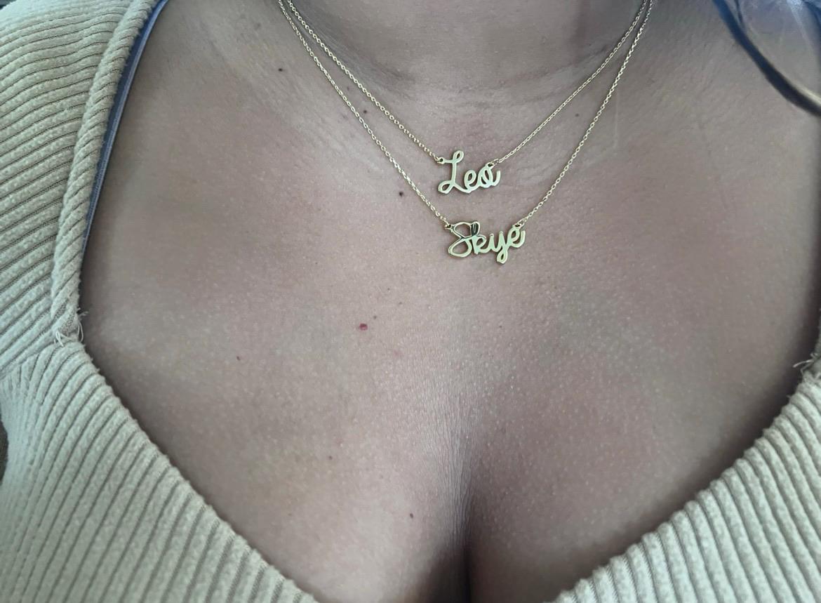 Benutzerdefinierte Namenskette, 18 Karat vergoldete Namenskette, personalisierte Namenskette, Geburtstagsgeschenk für sie, Muttertagsgeschenk, Geschenk für Mama